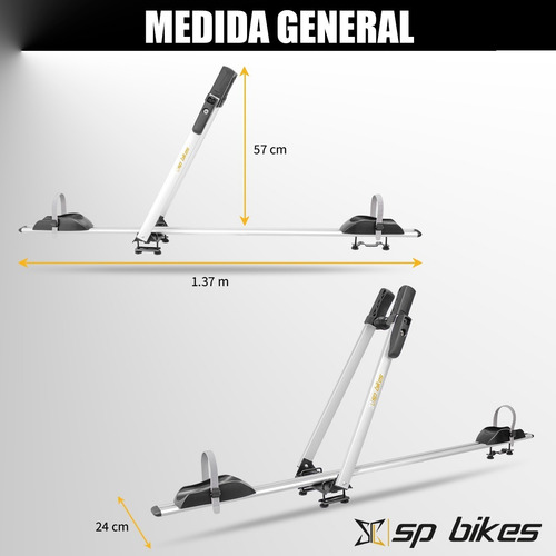 Imagen 3 de 8 de Rack Portabicicletas Para Techo/toldo Universal