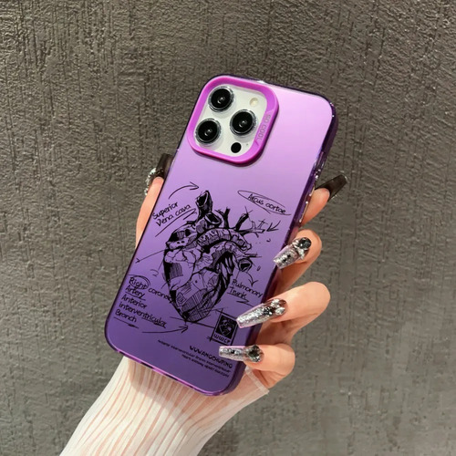 . Funda Para iPhone Case De Uso Rudo Con Diseño De Corazón N