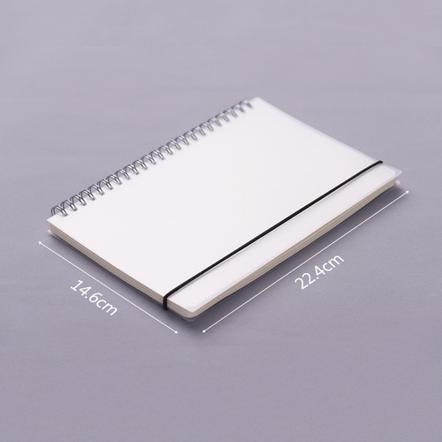 Cuaderno Espiral A5 Con Banda Elástica, Páginas Punteadas Pa