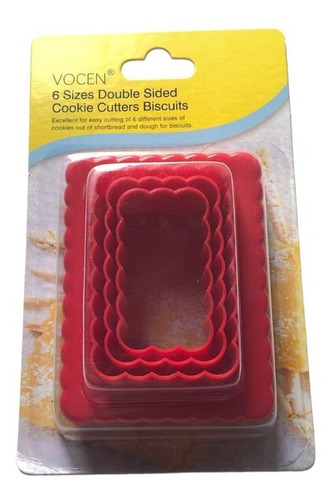 3 Moldes Cortadores Dobles 6 Barritas - Repostería Galletas