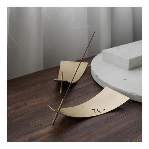 Quemador De Incienso De Bronce Vintage Con Base De Aroma