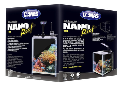 Acuario Nano Reef 18 Lt. Con Lampara Led