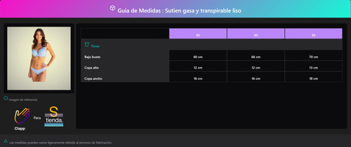 Sutien Sujetador Brasier Dama Transpirable Con Gasa