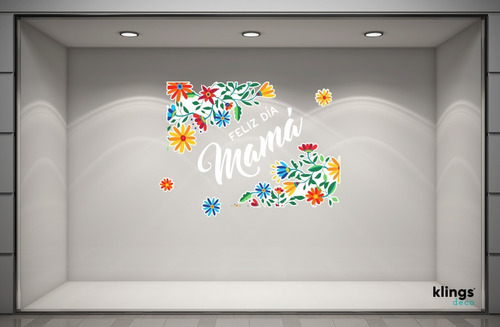 Imagen 6 de 10 de Vidriera Feliz Dia De La Madre Mama Cartel