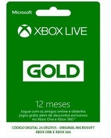 Live Gold 12 Meses One & Xbox 360 | Enviamos Imediato  10m