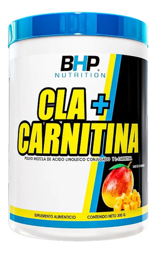 Cla + Carnitina Bhp Nutrition Polvo Sabor A Mango 300 G