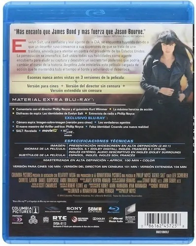 Agente Salt Angelina Jolie Pelicula Bluray