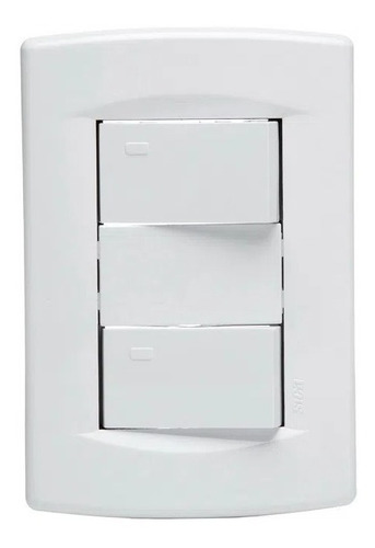 Imagen 2 de 10 de Llave De Luz Modulo Armado Dos Punto Blanco Sica Life