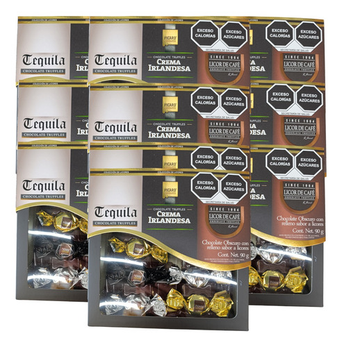 Chocolate Colección Licor 2p 90g C/u Tequila Irlandés Café E