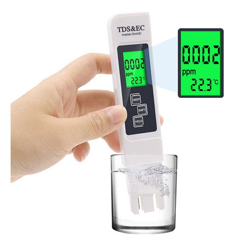 Medidor De Ph Tds Ec Lcd Pureza Del Agua Ppm Filtro Hidropón