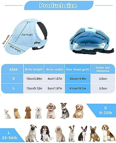 Sombrero Para Perros Grandes Y Medianos, Gorra Única