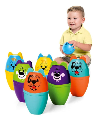 Juego De Bowling Animales Bolos Infantil Original Calesita