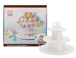 Pak 5 Atril Porta Cake Pop Y Cup Cake 3 Psiso Altura 24cm 