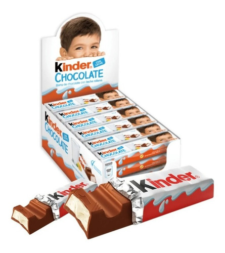 Kinder Barra De Chocolate Rellena Con Leche 300 Gr. X24