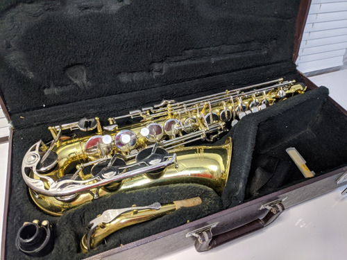 Saxofone Alto Mib Yamaha Yas 23 Dourado Japão Original