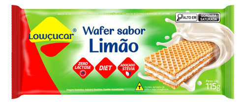 Wafer Limão Zero Adição De Açúcares 115g - Lowçucar