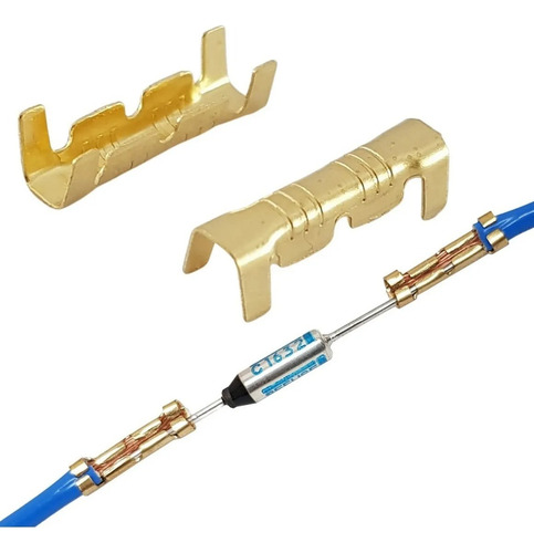 Terminal U Luva Emenda Fusível Térmico Fio 0,3-1,5mm 10 Pçs