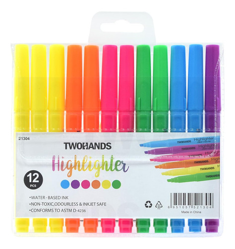 Resaltadores Twohands De Colores Surtidos, Rotuladores Con P