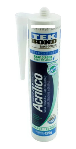 Silicona Adhesivo Sellador Acrílico Blanco 425gr Tekbond 