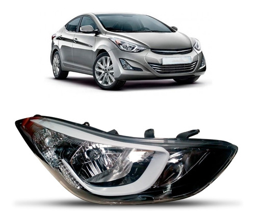 Farol Elantra 2015 A 2016 Eletrico Com Motor