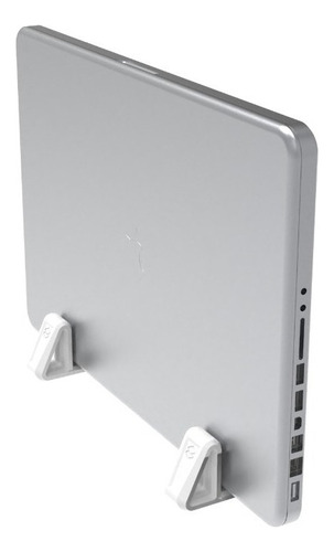 Suporte Vertical Notebook Laptop Fechado 20mm Apoio De Mesa Cor Branco