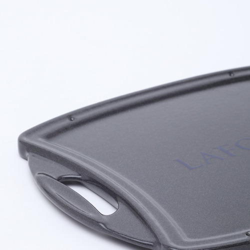 Plancha Grill Premium Hierro Esmaltado Lafont 30,5x24,5 Cm. Color Grafito