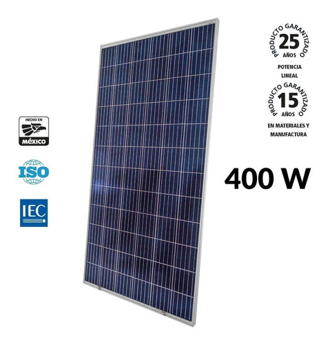 Imagen 1 de 6 de Panel Solar Fotovoltaico De 400 W Monocristalino