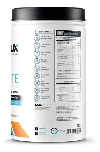 Suplemento Em Pó Dux Nutrition Hydrolite Carboidratos Sabor Limão Em Pote De 1000g