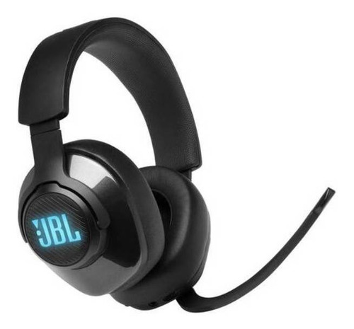 Auriculares Gamer Jbl Quantum 400 Rgb Dts 2.0 Negros Color Negro Color de la luz Naranja oscuro