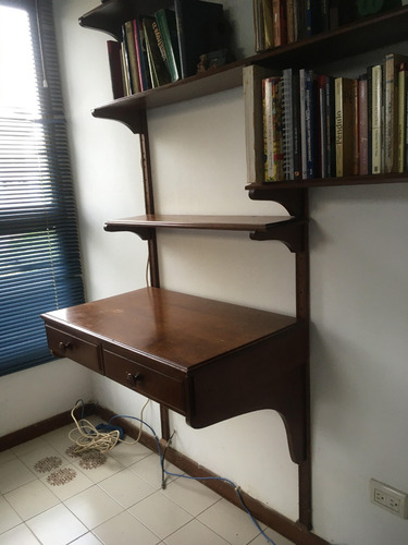 Escritorio Biblioteca De Madera Cedro 90v (Usado)