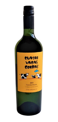 Vino 4 Vacas Gordas Torrontes Riojano X Caja Organico Cert.