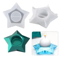 Comprar Molde De Silicona En Forma De Estrella Porta Velas En Resina