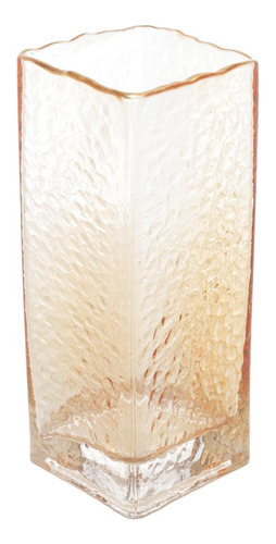 Vaso Wolff Taj De Vidro Âmbar 20x8cm Liso