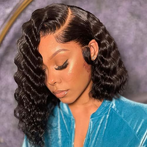 Clione Profundo Bob Lace Wig 12  Short Bob Sintético Dc827