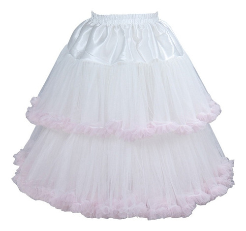 1 Enagua Crinoline Underskirt Línea A Hasta La Rodilla Slip