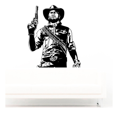 Vinilos Sticker Pared Videojuego Red Dead Redemption 57x67cm