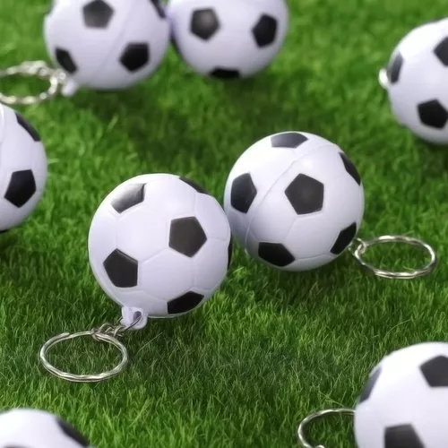 NUOBESTY Llaveros de fútbol de simulación, mini balón de fútbol, llaveros  de bola de estrés deportivos, colgantes para deportes de fútbol, recuerdos