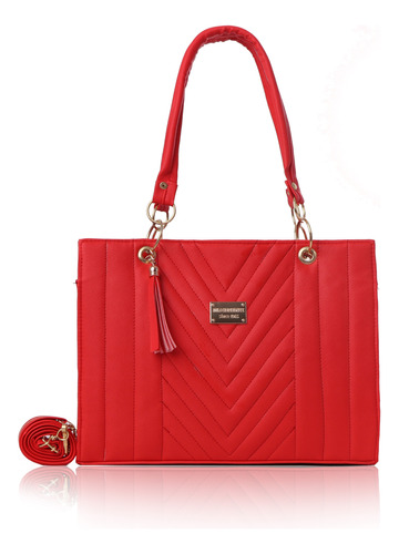 Bolsa Mujer Genérica Xiadani Roja Grande Bolso Dama De Moda