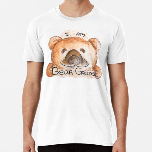 Remera Soy Bear Grazer Con Pintura Real En Acuarela. Algodon