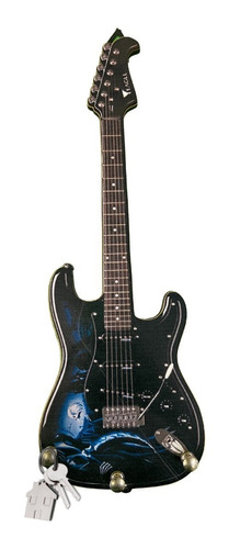 Suporte Para Chaves Madeira Rock And Roll Modelo Guitarra