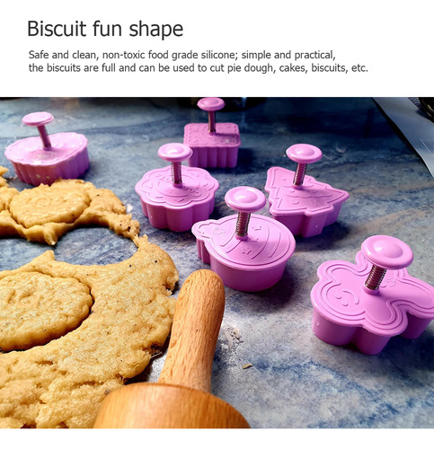 Molde Para Galletas Spring Mold, 8 Unidades, Para Navidad Y
