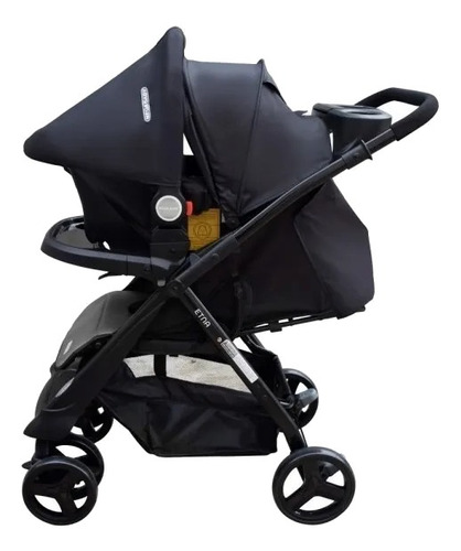 Imagen 3 de 4 de Cochecito de paseo travel system Mega Baby Etna negro