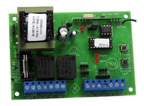 Imagem 3 de 5 de Central New Back Portao Automatico Placa Comando Garen Gme