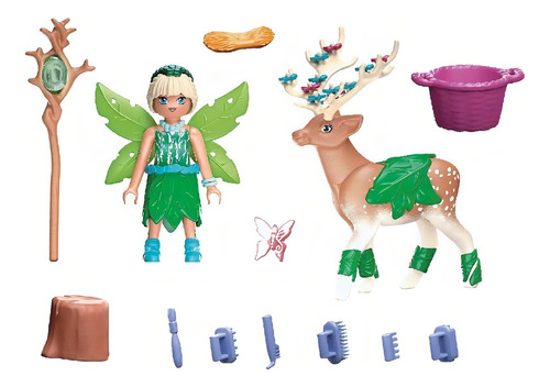 Juego Playmobil Ayuma Forest Fairy Con Animal Del Alma 3+