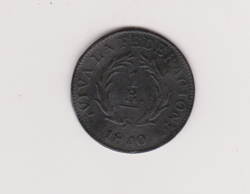 Moneda Argentina Buenos Aires Un Real 1840 J/16.1.10 M/buen+