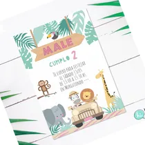 Comprar Kit Imprimible Safari Jungla Selva Nena Deco + Candy Bar