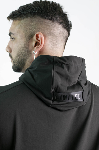 Buzo Deportivo Hombre Medio Cierre Capucha Hoodie Running