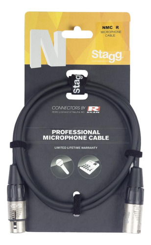 Stagg Nmc3r Cable De Micrófono Xlr A Xlr 3 Metros