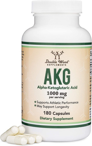   Suplemento Akg Acido Alfa Cetoglutarico 1000 Mg 180 Cap