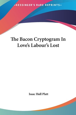 Libro The Bacon Cryptogram In Love's Labour's Lost - Plat...